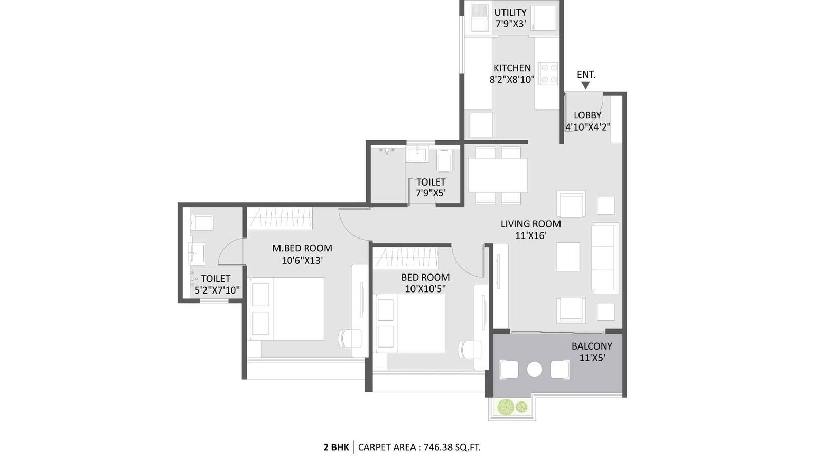 Austin-Yana-Floor-Plan-2-bhk-746-sqft