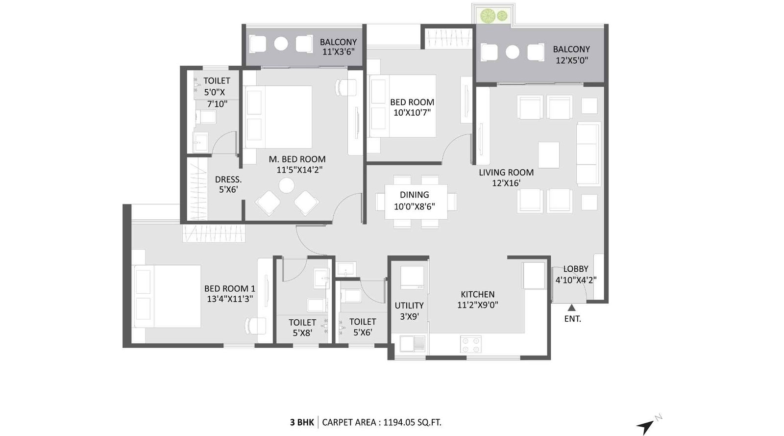 Austin-Yana-Floor-Plan-3-BHK-1194-sqft