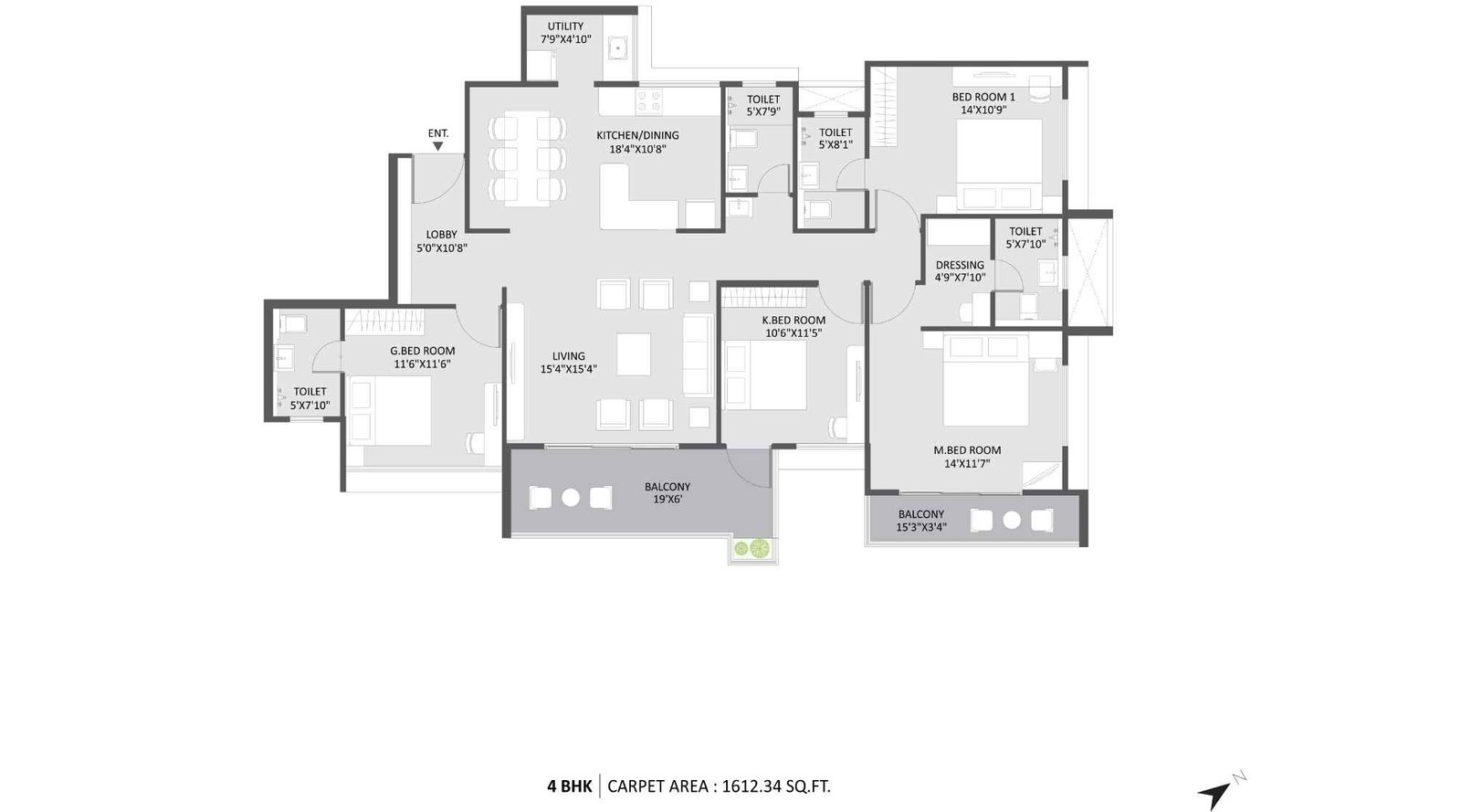 Austin-Yana-Floor-Plan-4-BHK-1612-Sqft